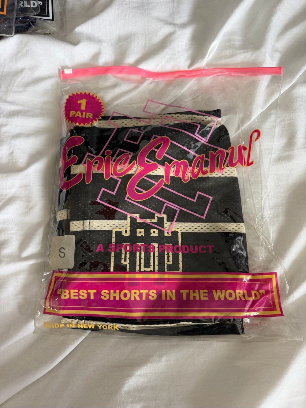Eric Emanuel Black Athletic Shorts with White Trim